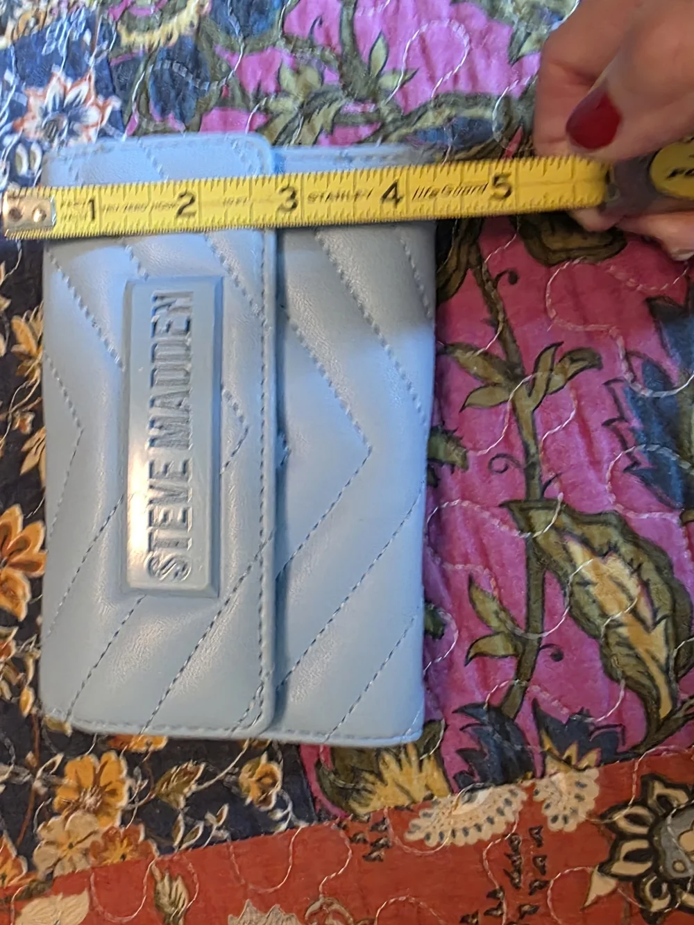 Steve Madden Light Blue Quilted Wallet